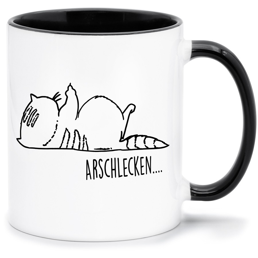 ARSCHLECKEN Küche & Wohnen Tassen, T-Shirts mit Katzen und Hundemotiven