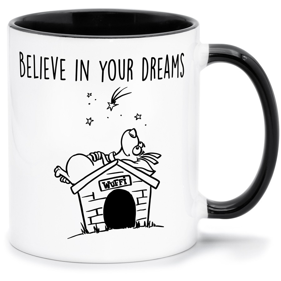 BELIEVE IN YOUR DREAMS Küche & Wohnen Tassen, T-Shirts mit Katzen und Hundemotiven