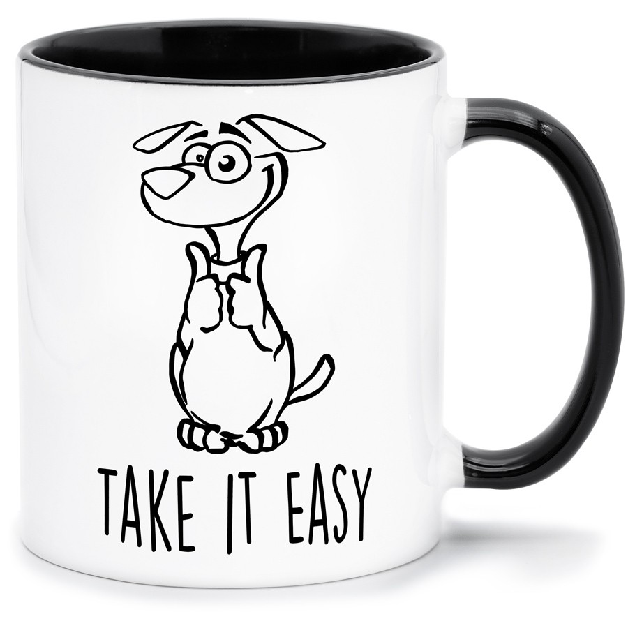 TAKE IT EASY Küche & Wohnen Tassen, T-Shirts mit Katzen und Hundemotiven