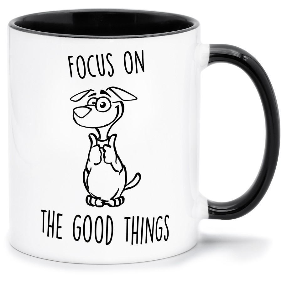 FOCUS ON THE GOOD THINGS Küche & Wohnen Tassen, T-Shirts mit Katzen und Hundemotiven